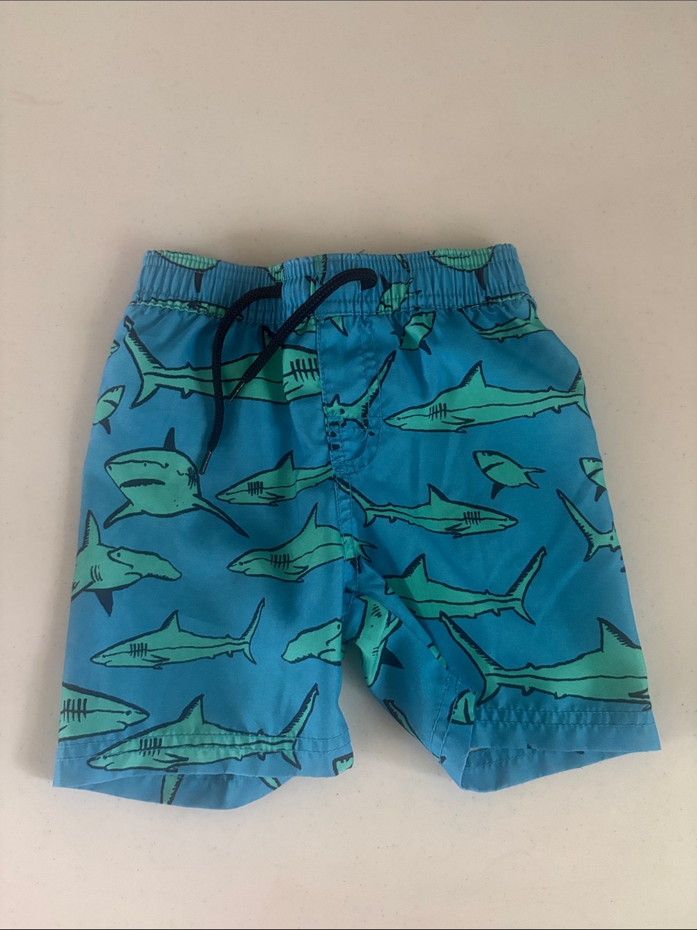 Old Navy Blue & Green Shark Swim Shorts